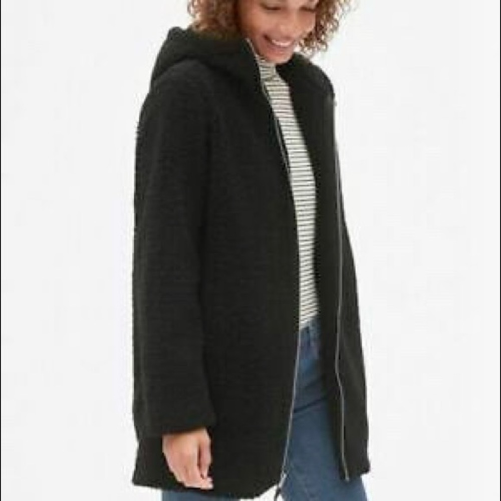 Hooded Zip Front Teddy Coat